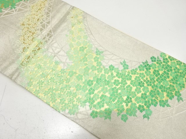 アンティーク　桜に小花模様織り出し袋帯（材料）